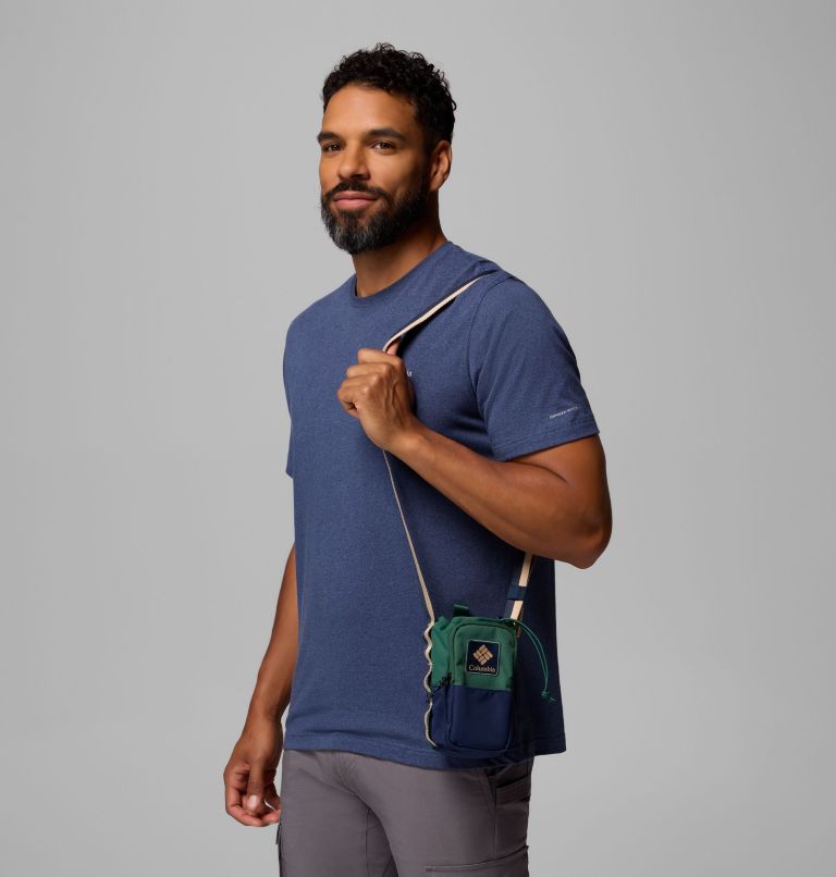 Trail Traveler Water Bottle Sling, Color: Rain Forest, Collegiate Navy, image 3