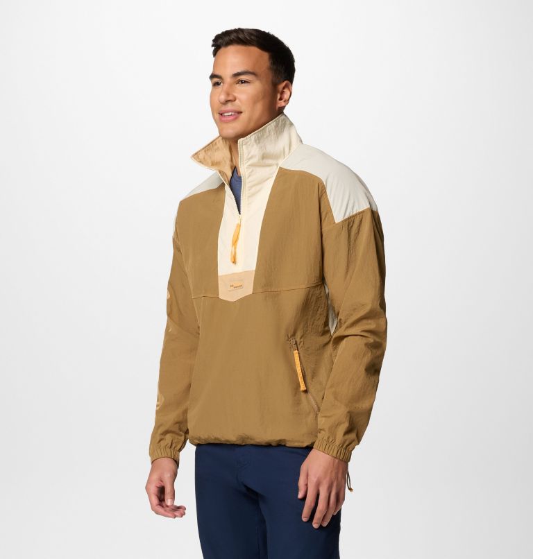Men's Riptide II Retro Windbreaker Anorak, Color: Delta, Lemon Wash, image 3