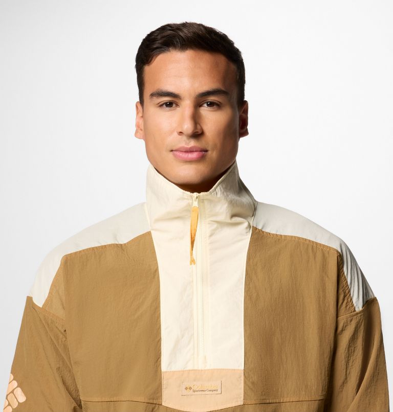 Men's Riptide II Retro Windbreaker Anorak, Color: Delta, Lemon Wash, image 4