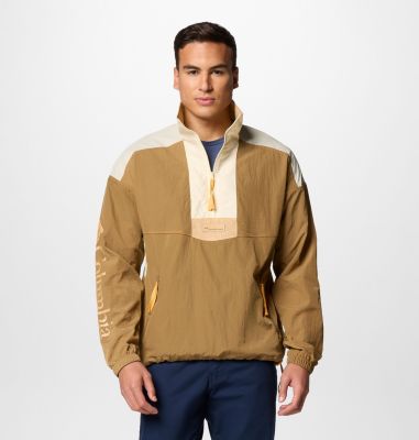 Men's Riptide II Retro Windbreaker Anorak, Color: Delta, Lemon Wash, image 1