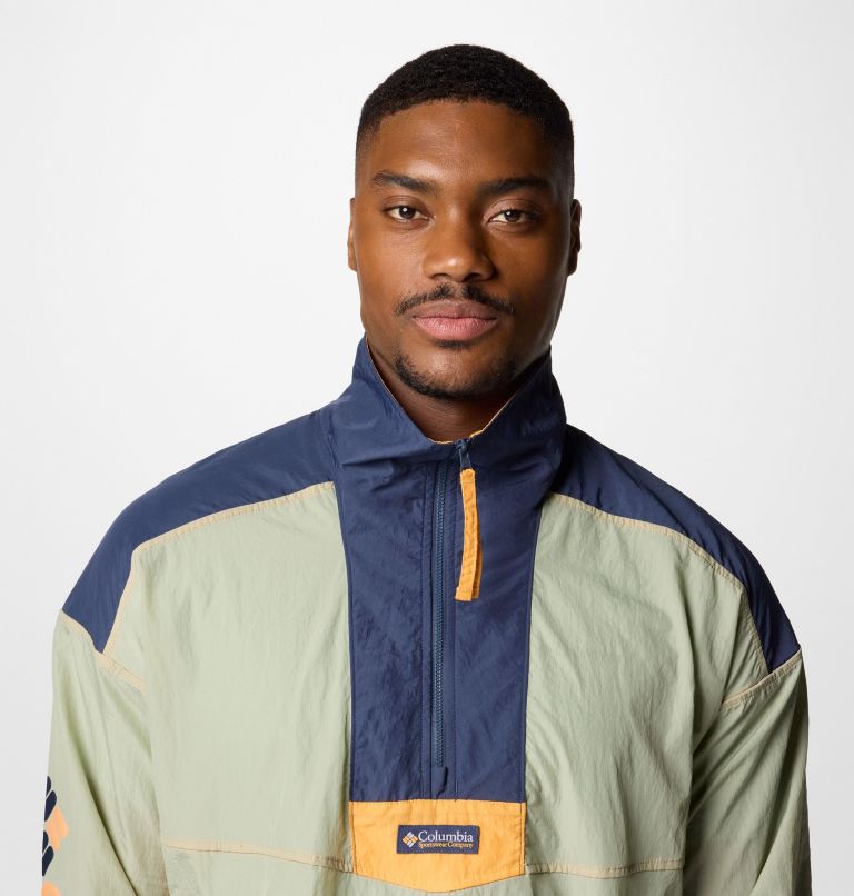 Men's Riptide II Retro Windbreaker Anorak, Color: Safari, Nocturnal, image 5