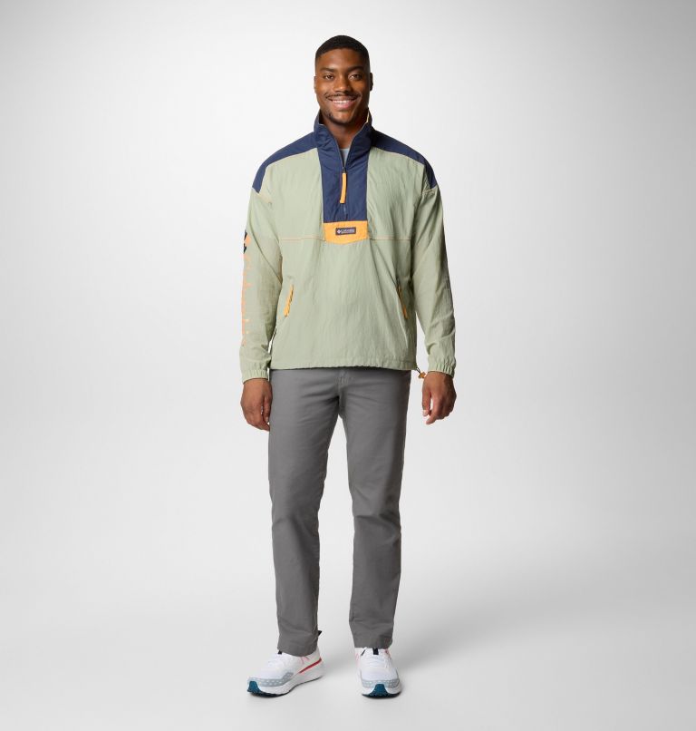 Men's Riptide II Retro Windbreaker Anorak, Color: Safari, Nocturnal, image 2