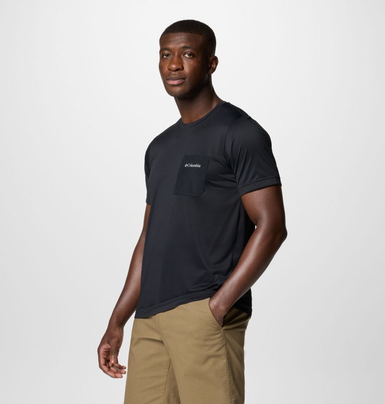 Camiseta técnica con bolsillo Hike para hombre, Color: Black, image 3