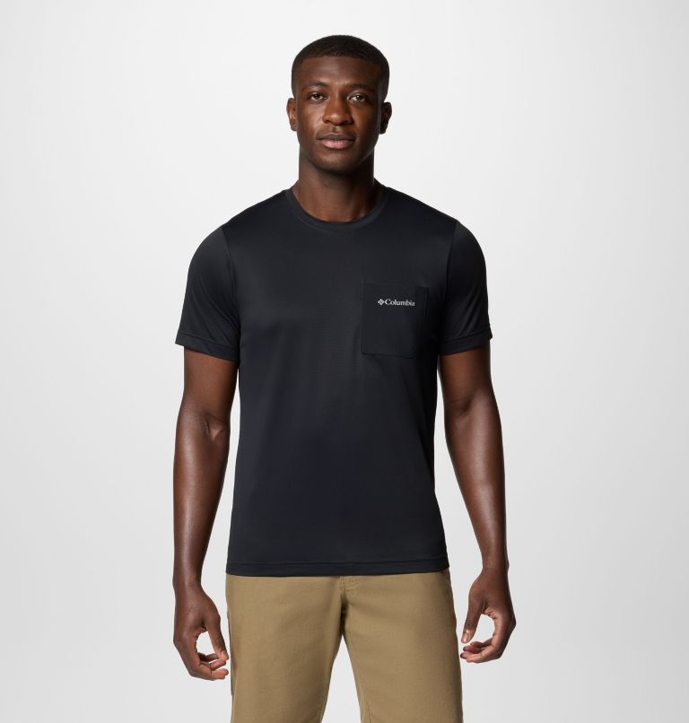 Camiseta técnica con bolsillo Hike para hombre, Color: Black, image 1