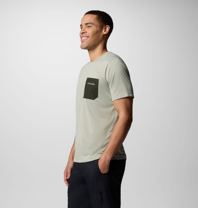 Camiseta técnica con bolsillo Hike para hombre, Color: Safari, Greenscape, image 3