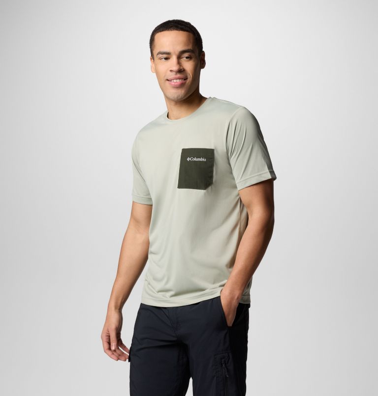 Camiseta técnica con bolsillo Hike para hombre, Color: Safari, Greenscape, image 5