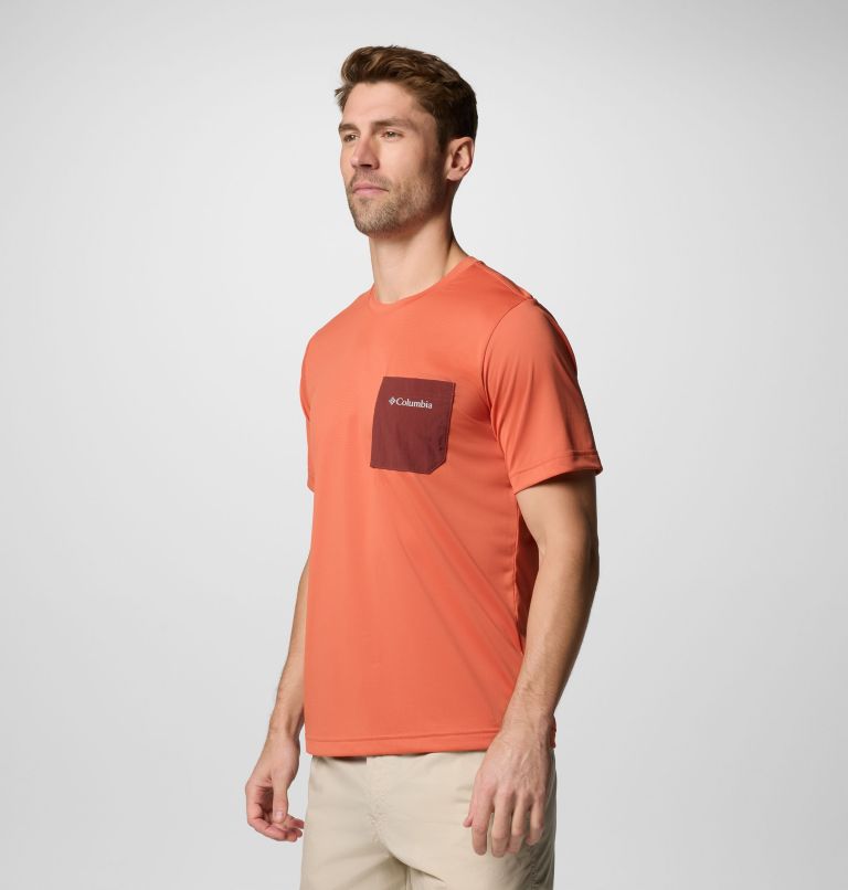 T-shirt Technique Hike Pocket Homme, Color: Tuscan Heather, Spice, image 3