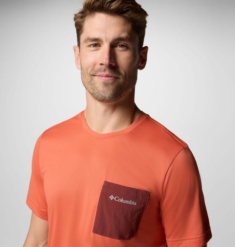 T-shirt Technique Hike Pocket Homme, Color: Tuscan Heather, Spice, image 4