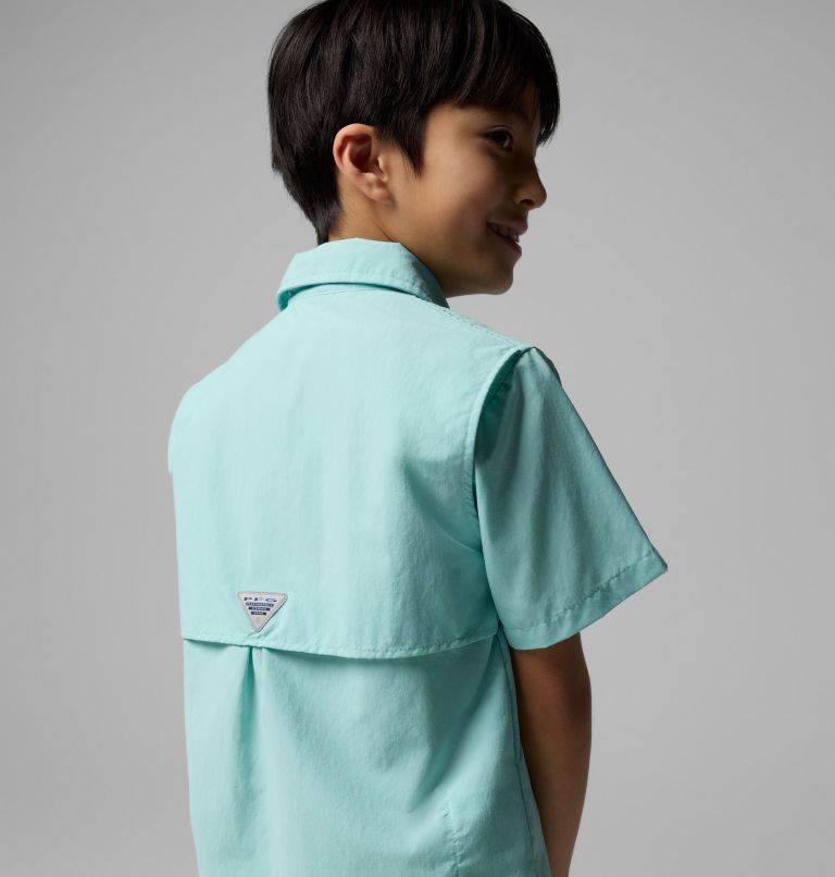 Boys' PFG Bahama II Short Sleeve Shirt, Color: Spray, image 5