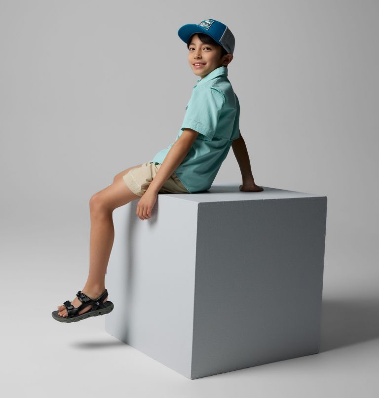 Boys' PFG Bahama II Short Sleeve Shirt, Color: Spray, image 2