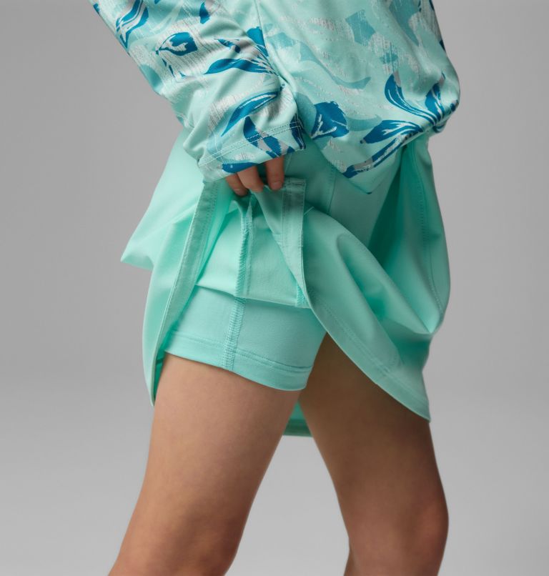 Girls' Tidal II Skort, Color: Gulf Stream, image 5