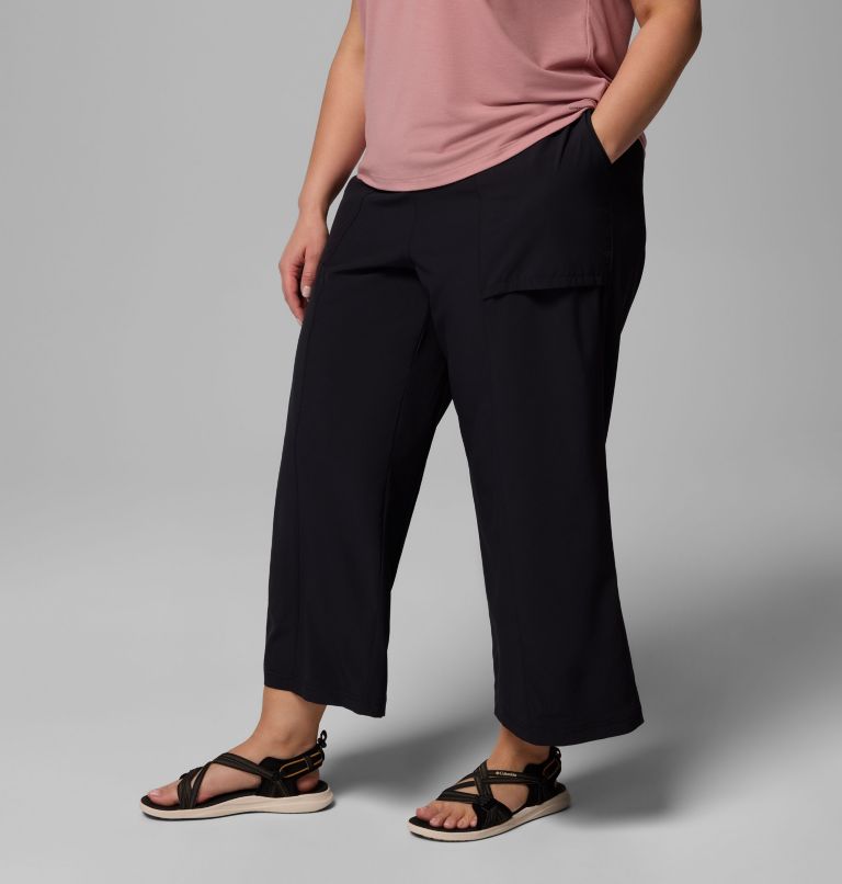Women's Boundless Beauty Wide Capris II - Plus Size, Color: Black, image 4