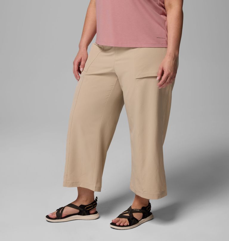 Women's Boundless Beauty Wide Capris II - Plus Size, Color: Ancient Fossil, image 4