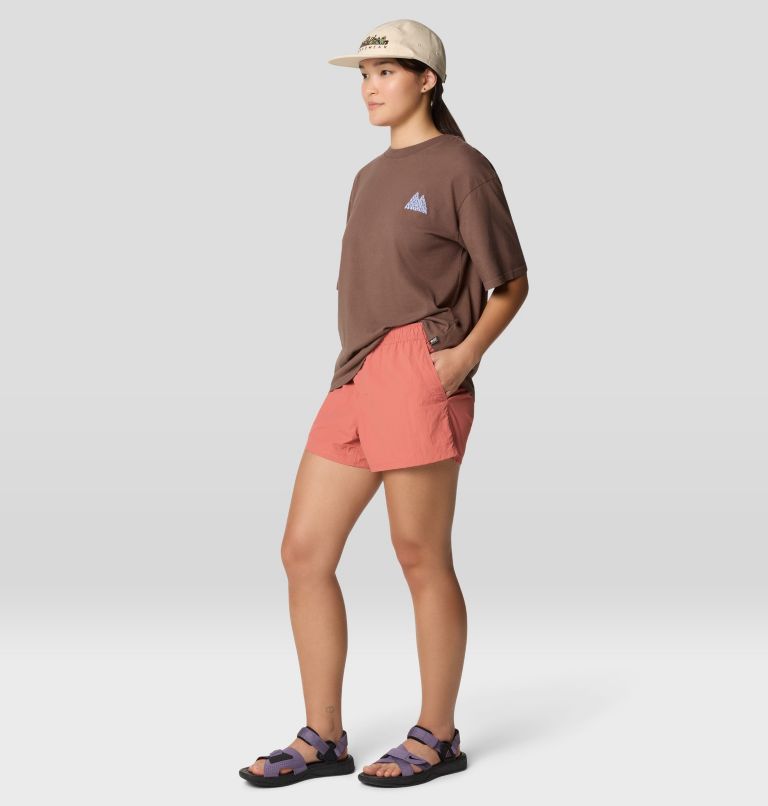 Women's MHW Mountains Collab Short Sleeve, Color: Carob, image 5