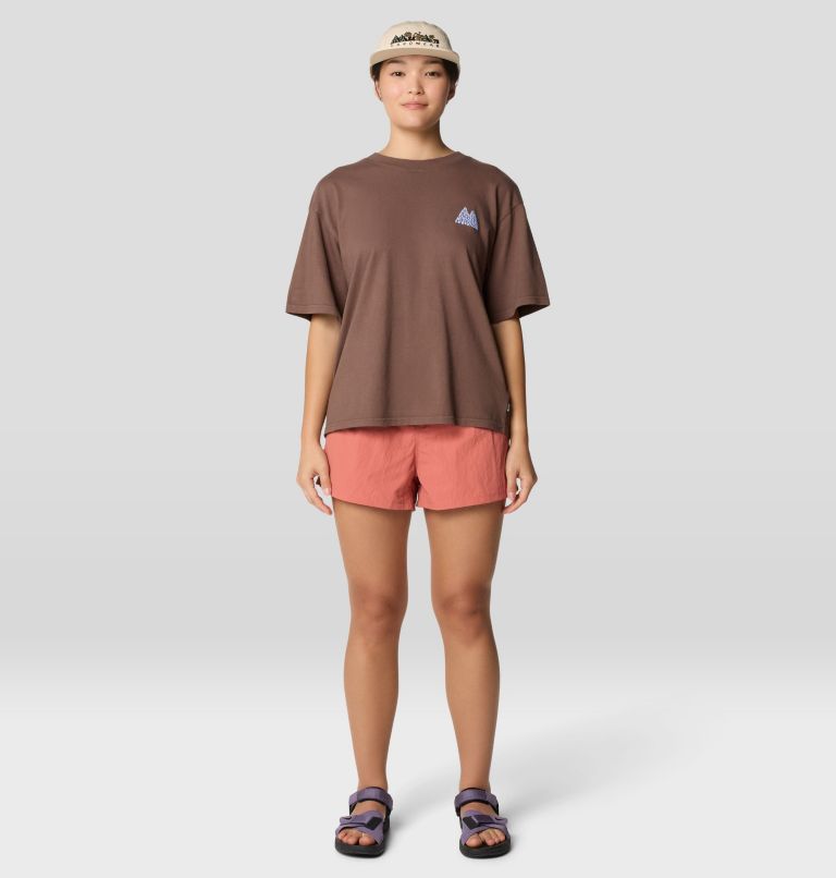 Women's MHW Mountains Collab Short Sleeve, Color: Carob, image 6