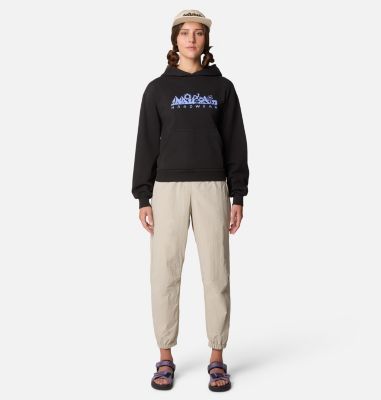 Women's MHW Sun Stash Collab Crop Hoody, Color: Stealth Grey, image 6