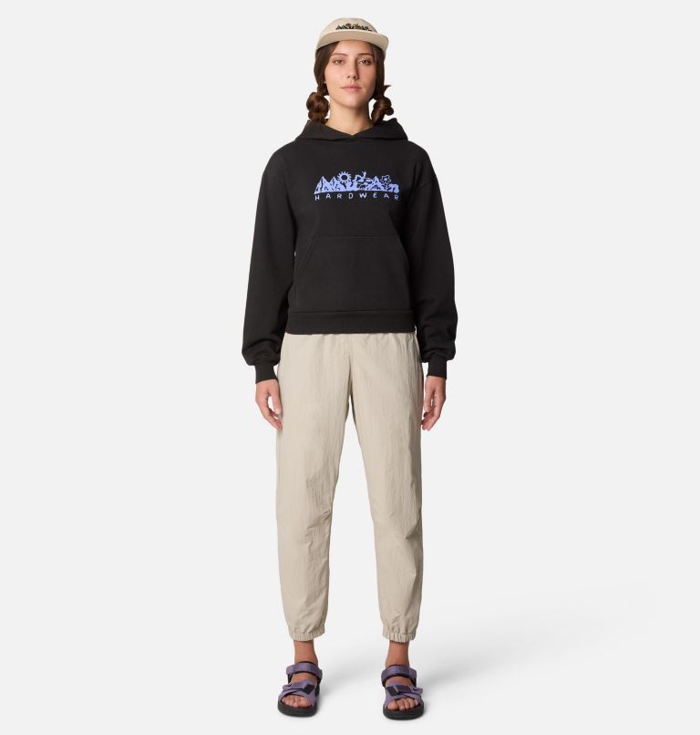 Women's MHW Sun Stash Collab Crop Hoody, Color: Stealth Grey, image 2