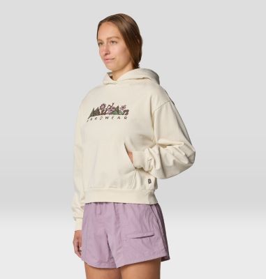 Women's MHW Sun Stash Collab Crop Hoody, Color: Stone, image 11