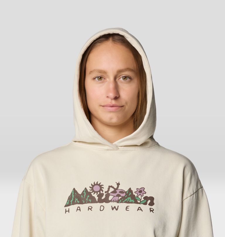 Women's MHW Sun Stash Collab Crop Hoody, Color: Stone, image 4