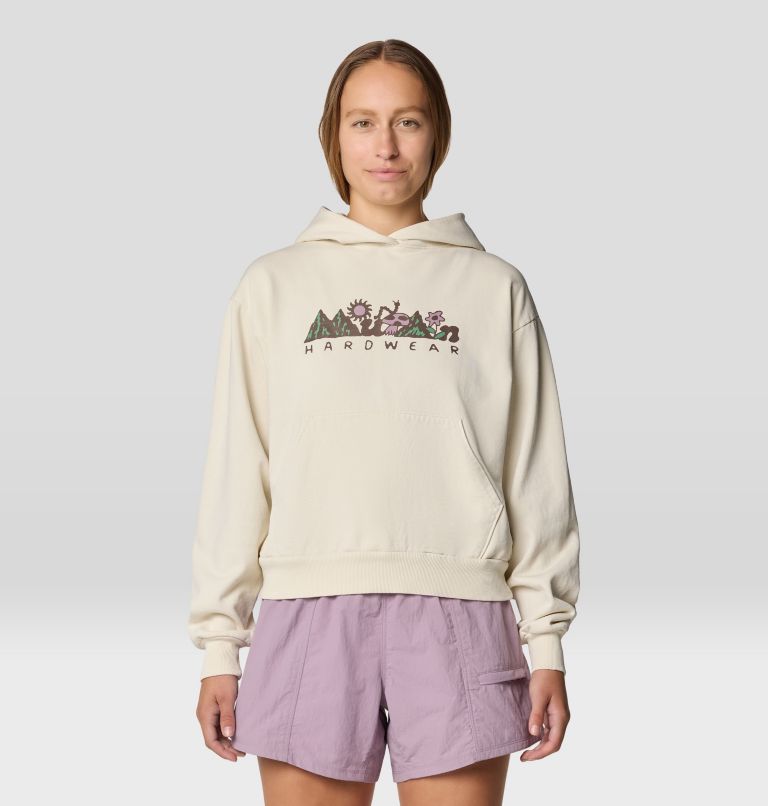 Women's MHW Sun Stash Collab Crop Hoody, Color: Stone, image 1