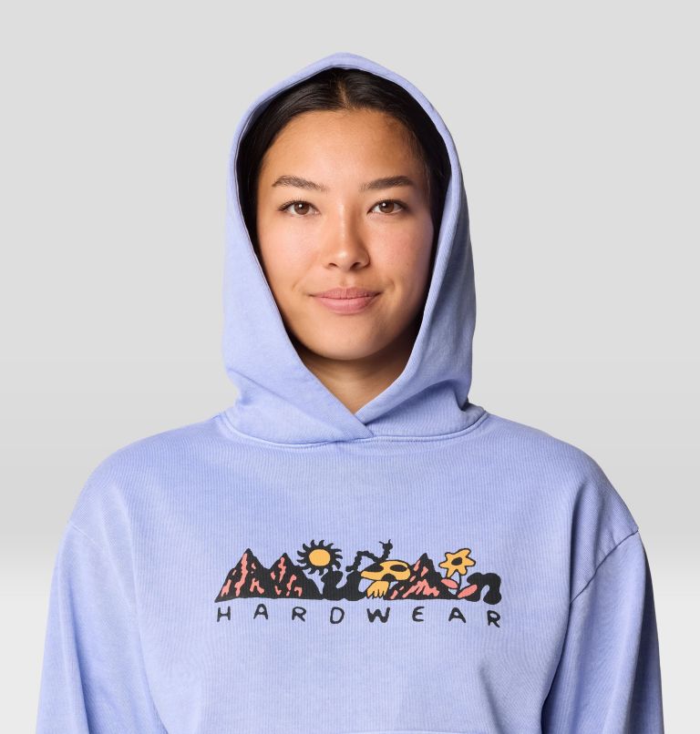 Women's MHW Sun Stash Collab Crop Hoody, Color: Light Illusion, image 5