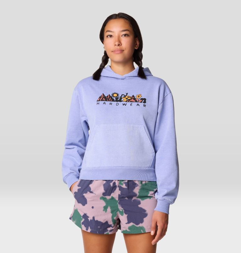 Women's MHW Sun Stash Collab Crop Hoody, Color: Light Illusion, image 6