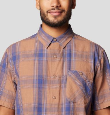 Men's Cottonwood Lite Short Sleeve Shirt, Color: New Clay Convoy Plaid, image 4