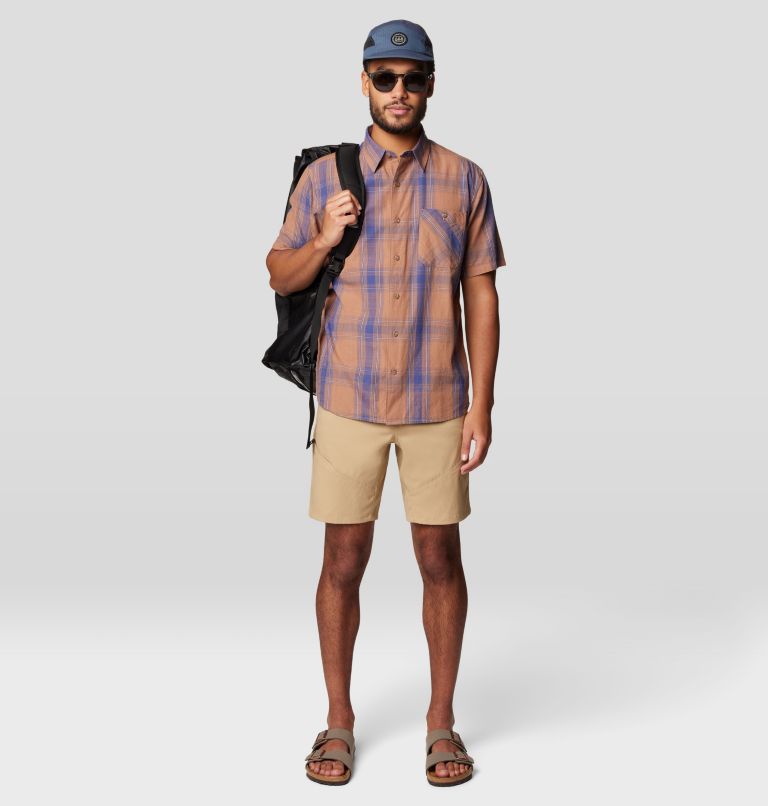 Men's Cottonwood Lite Short Sleeve Shirt, Color: New Clay Convoy Plaid, image 5