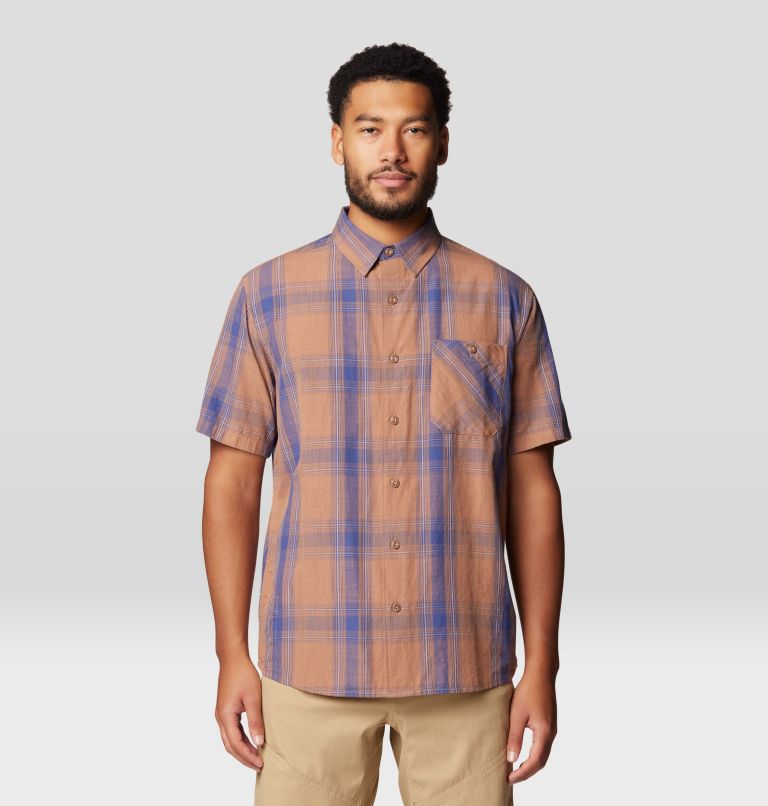 Men's Cottonwood Lite Short Sleeve Shirt, Color: New Clay Convoy Plaid, image 1