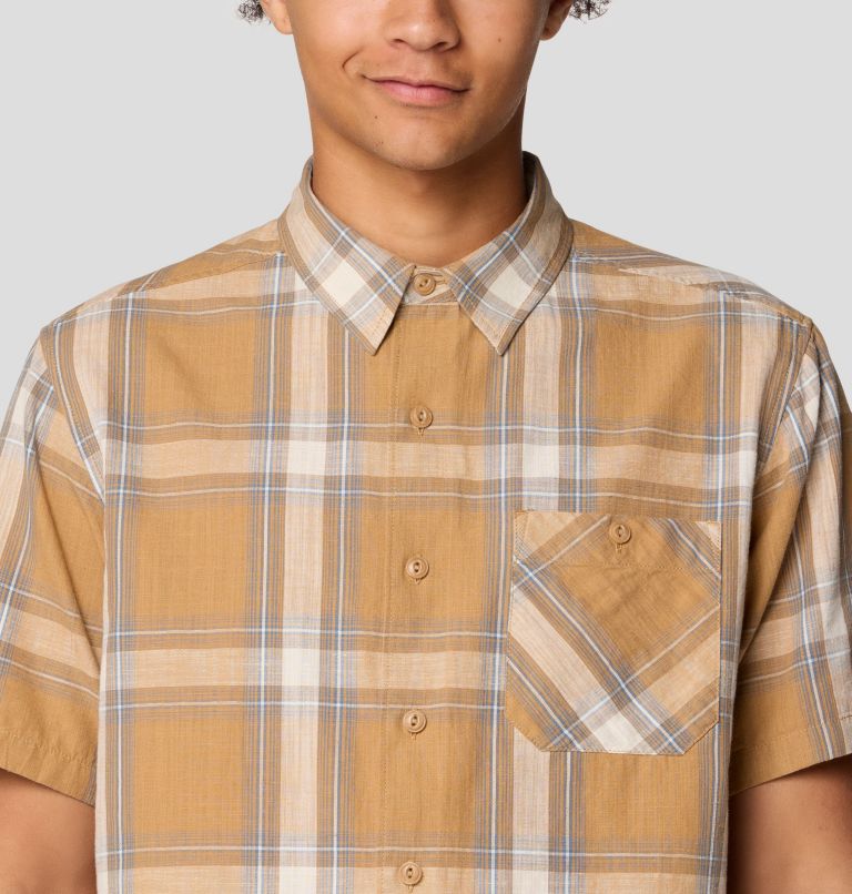 Men's Cottonwood Lite Short Sleeve Shirt, Color: Buck Convoy Plaid, image 4