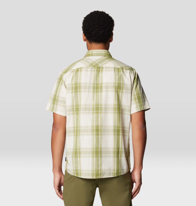 Men's Cottonwood Lite Short Sleeve Shirt, Color: Light Cactus Convoy Plaid, image 3