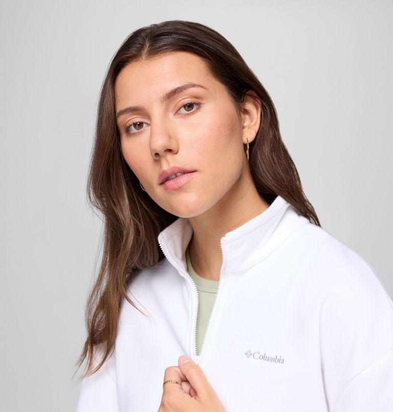 Women's Aldermore Half Zip Fleece Pullover, Color: White, image 4