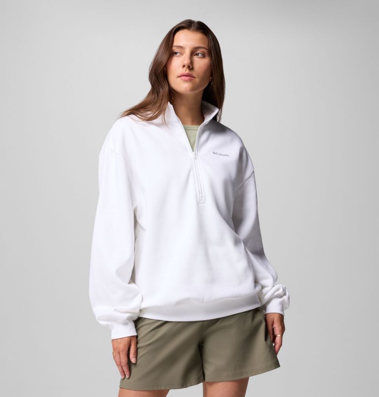 Women's Aldermore Half Zip Fleece Pullover, Color: White, image 1