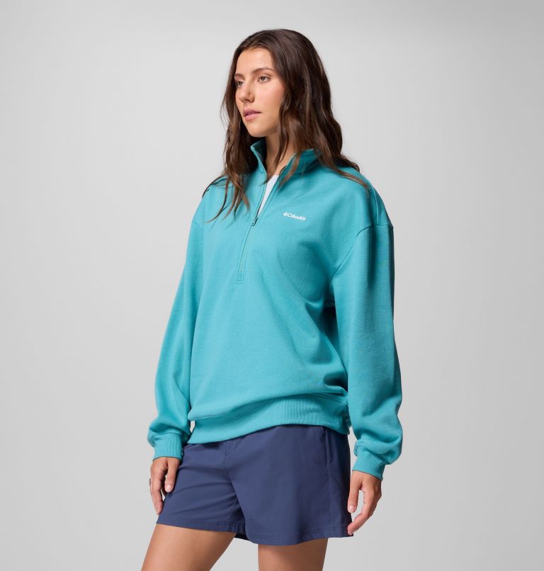Women's Aldermore Half Zip Fleece Pullover, Color: Teal, image 3