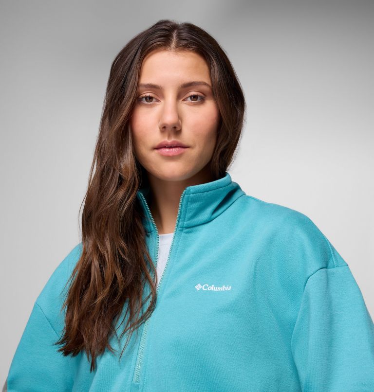 Women's Aldermore Half Zip Fleece Pullover, Color: Teal, image 4