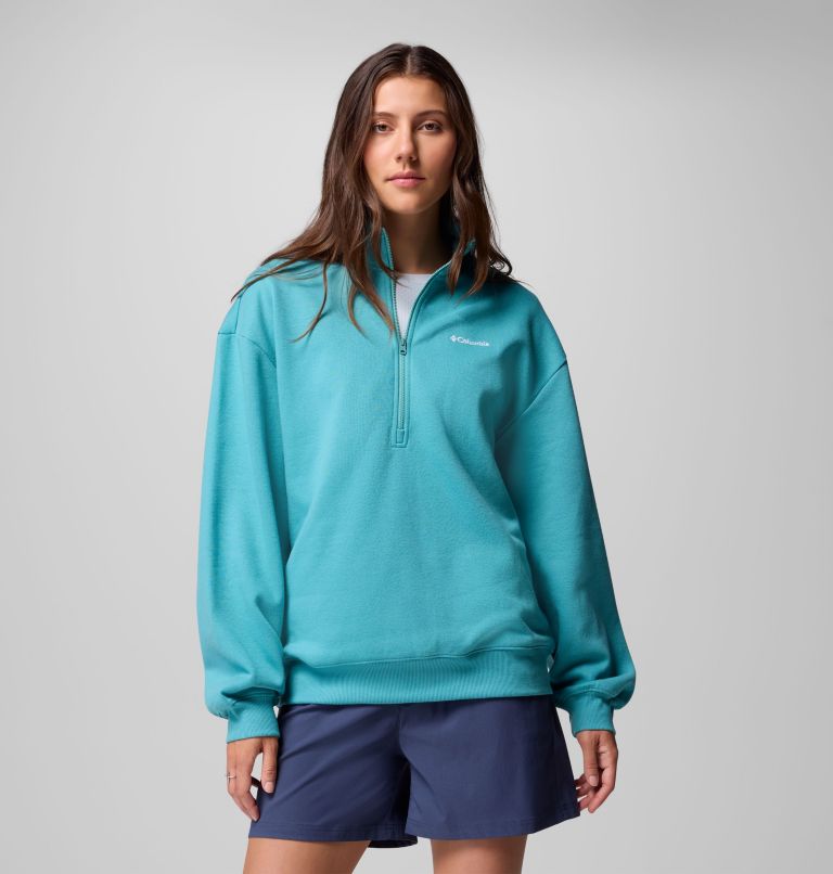 Women's Aldermore Half Zip Fleece Pullover, Color: Teal, image 1