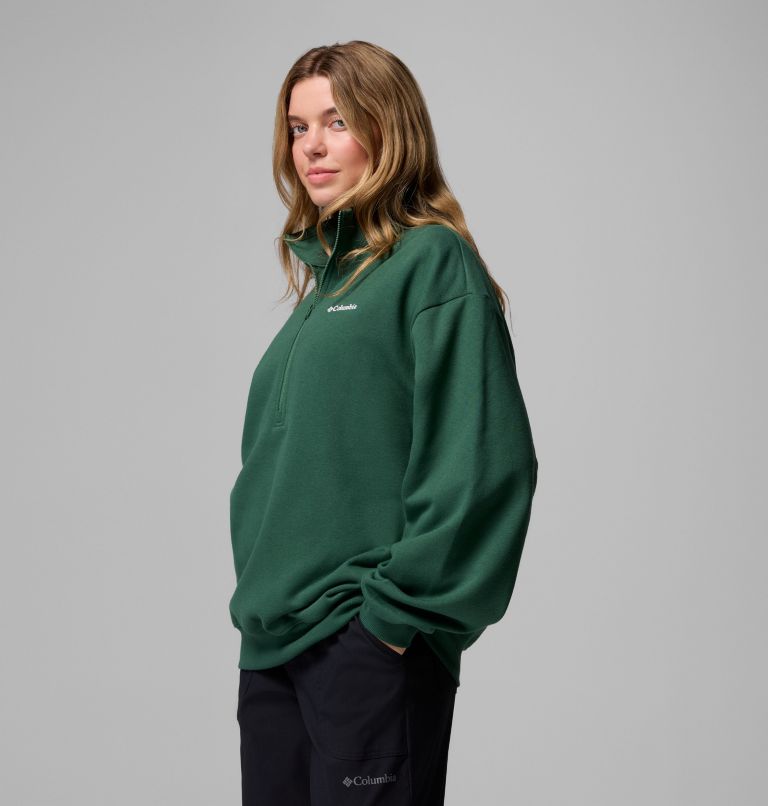 Women's Aldermore Half Zip Fleece Pullover, Color: Rain Forest, image 3