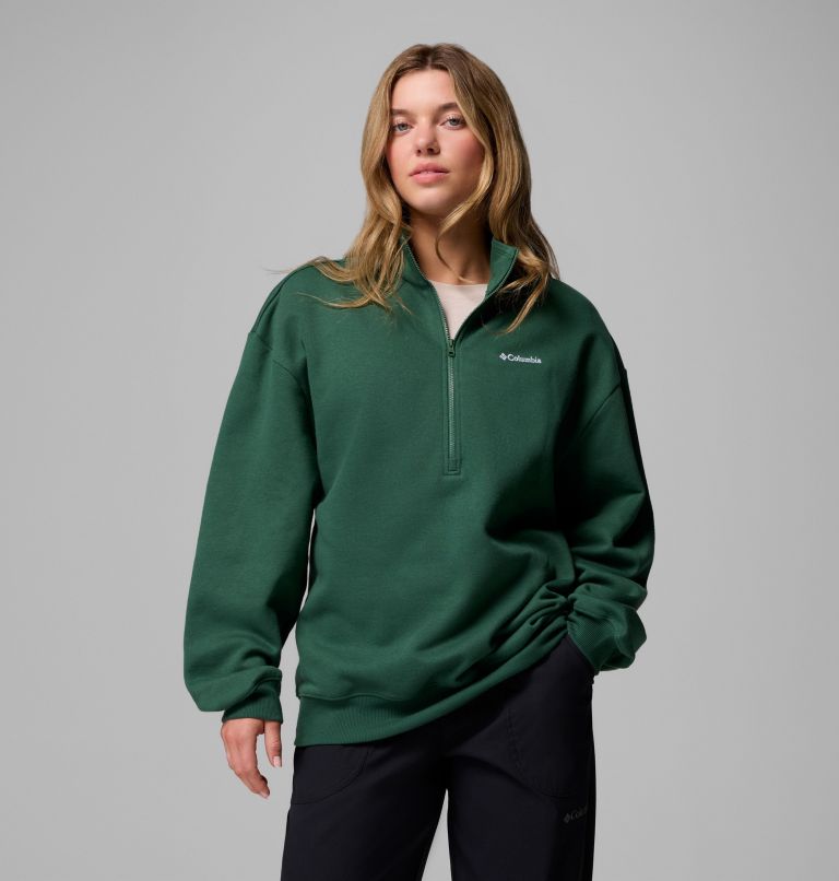 Women's Aldermore Half Zip Fleece Pullover, Color: Rain Forest, image 1
