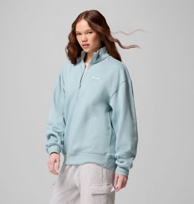 Women's Aldermore Half Zip Sweater, Color: Crushed Blue, image 8
