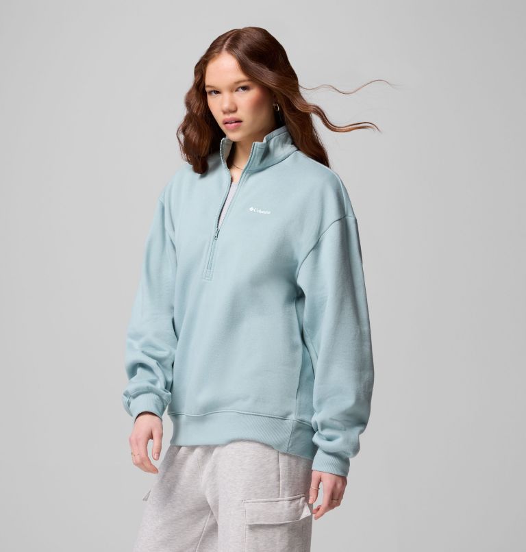 Women's Aldermore Half Zip Fleece Pullover, Color: Crushed Blue, image 4