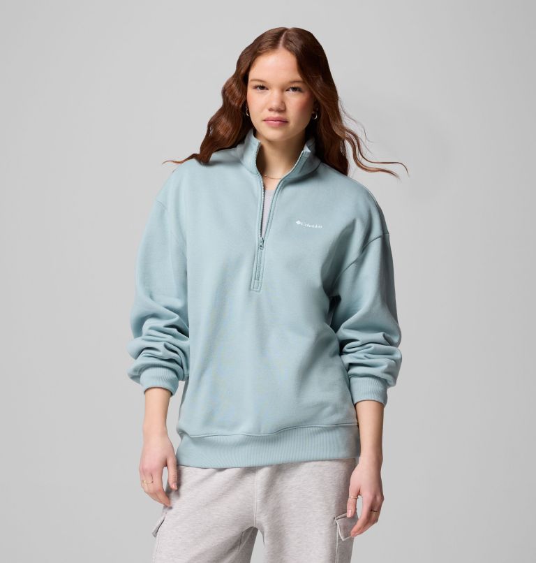 Women's Aldermore Half Zip Fleece Pullover, Color: Crushed Blue, image 1