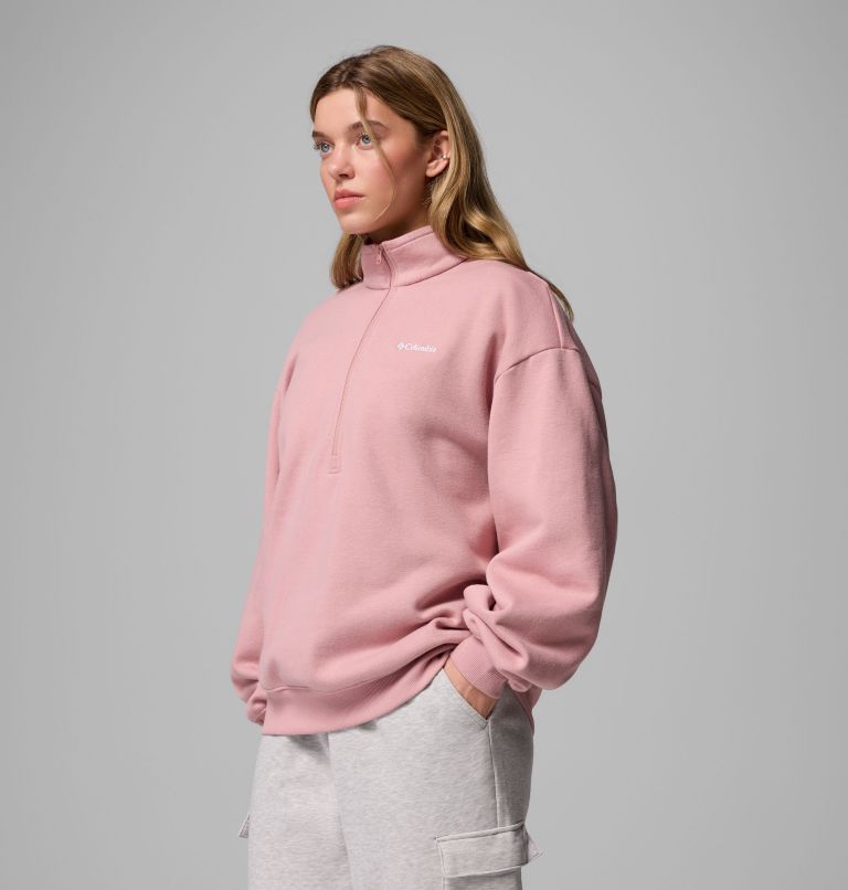 Women's Aldermore Half Zip Fleece Pullover, Color: Eraser Pink, image 3