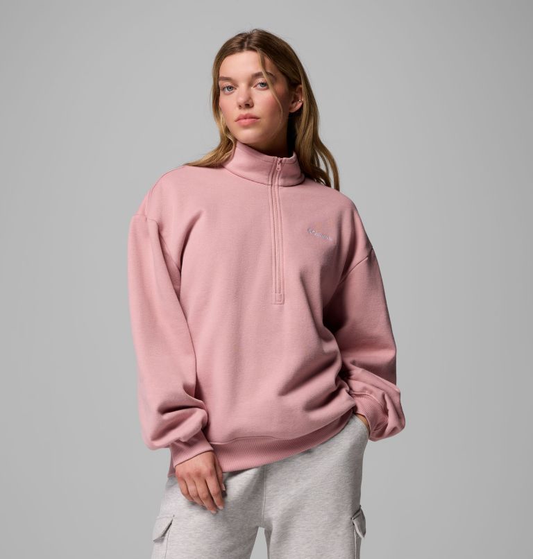 Women's Aldermore Half Zip Fleece Pullover, Color: Eraser Pink, image 1