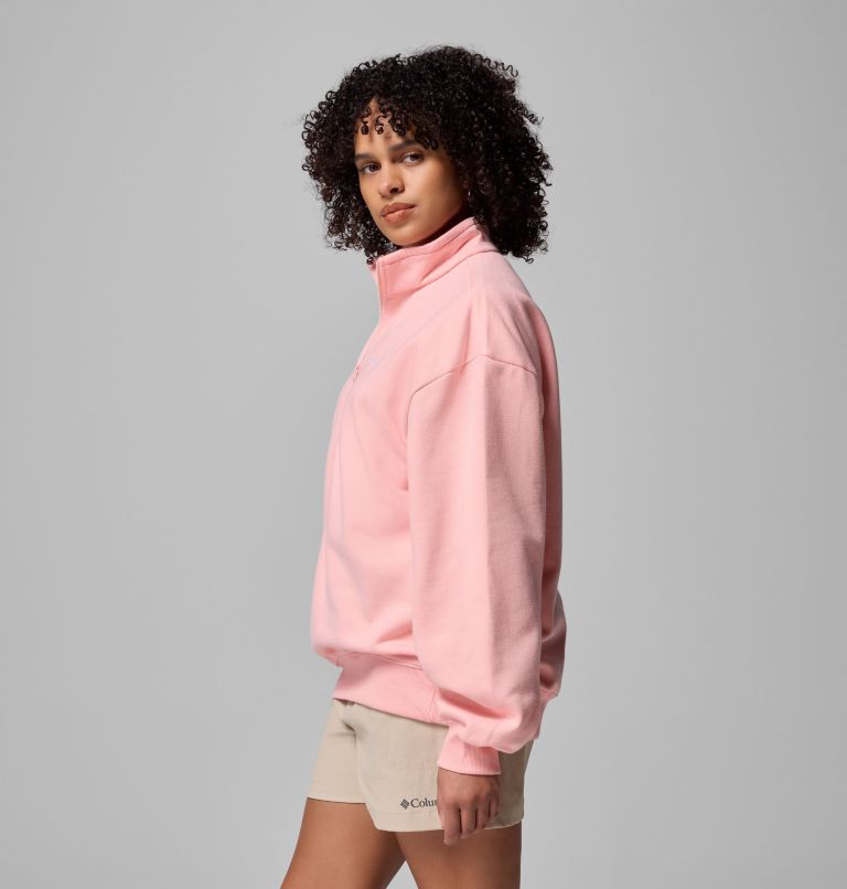 Women's Aldermore Half Zip Fleece Pullover, Color: Pink Sand, image 3