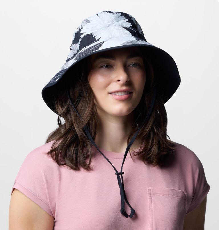 Women's Diamond Crest Printed Sun Hat, Color: White Rays, image 2