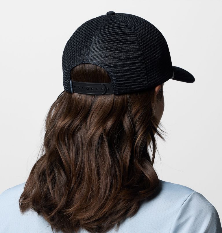 Women's Misty Ridge Women's Foam Trucker Hat, Color: Black, Elevated Script, image 3