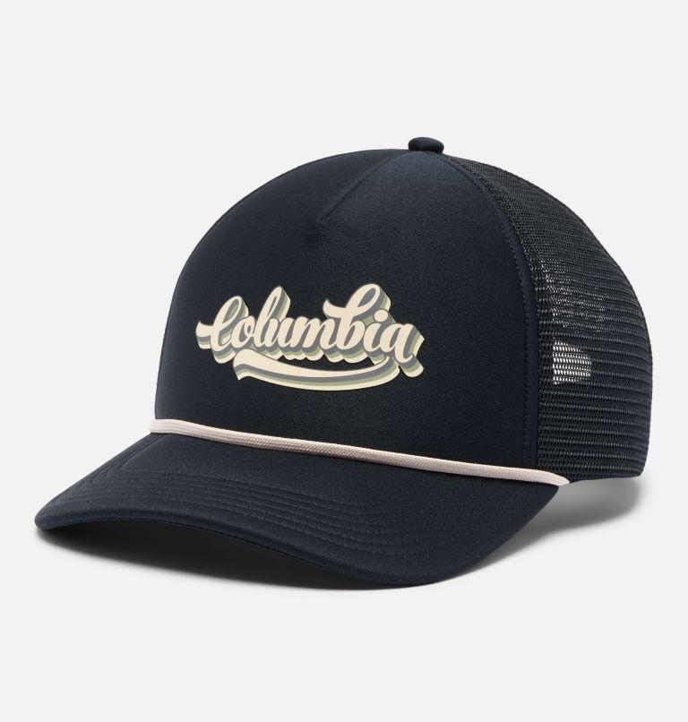 Women's Misty Ridge Women's Foam Trucker Hat, Color: Black, Elevated Script, image 1
