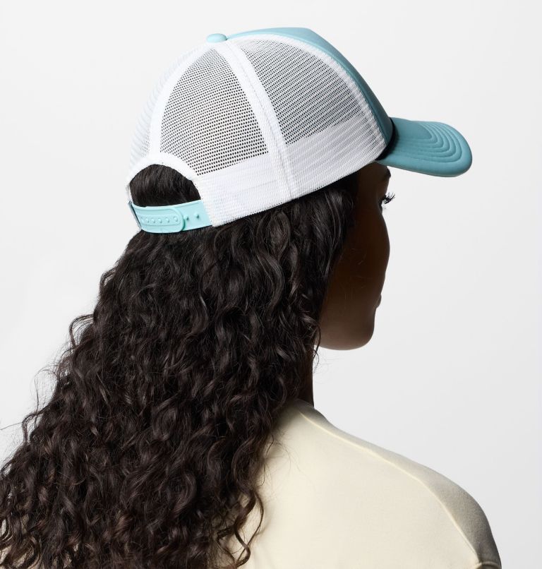 Women's Misty Ridge Women's Foam Trucker Hat, Color: Spray, Sea Salt, Linear View, image 3