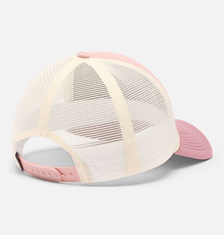 Women's Misty Ridge Women's Foam Trucker Hat, Color: Eraser Pink, Fig, Chalk, Elevated Script, image 4