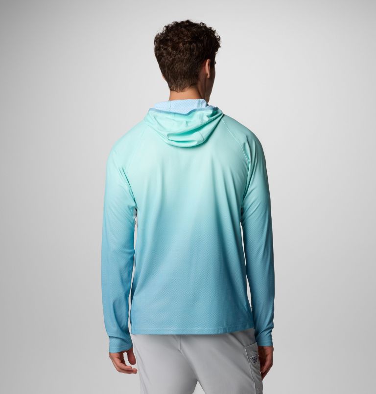 Men's PFG Terminal Deflector Zero II Hoodie, Color: Blue Echo, Gulf Stream Gradient, image 3